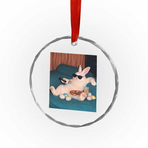 Easter Bunny Iced Coffee Crystal Glass Ornament Funny Animal Meme TS14 Print Your Wear