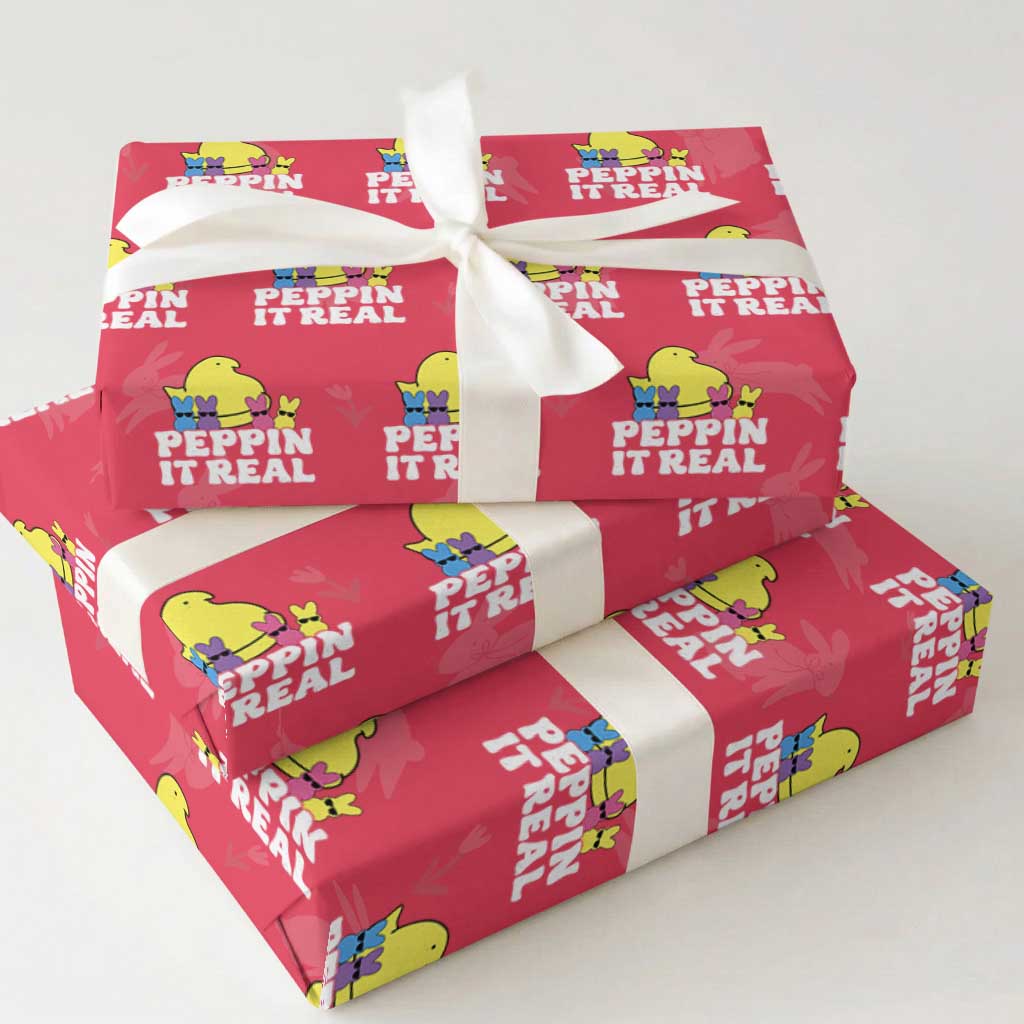 Easter Bunny Wrapping Paper Roll Peepin It Real Rabbit Candy Easter TS10 Red Print Your Wear