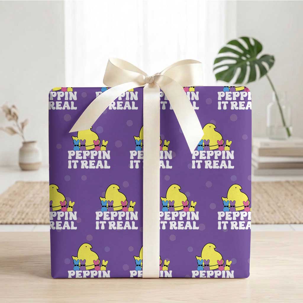 Easter Bunny Wrapping Paper Roll Peepin It Real Rabbit Candy Easter TS10 Purple Print Your Wear