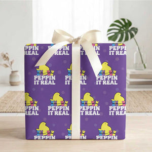 Easter Bunny Wrapping Paper Roll Peepin It Real Rabbit Candy Easter TS10 Purple Print Your Wear