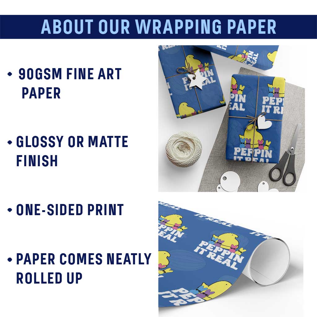 Easter Bunny Wrapping Paper Roll Peepin It Real Rabbit Candy Easter TS10 Print Your Wear