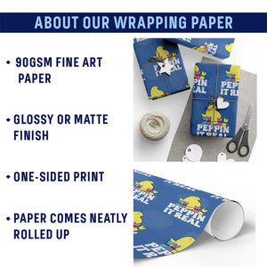 Easter Bunny Wrapping Paper Roll Peepin It Real Rabbit Candy Easter TS10 Print Your Wear