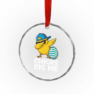 Easter Chicks Dig Me Crystal Glass Ornament Cute Chicken Dabbing Egg Hunt Toddler TS14 Print Your Wear