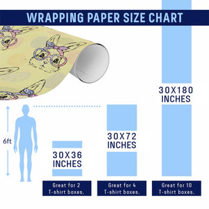 Easter Day Bunny Rabbit Face Tie Dye Glasses Wrapping Paper Roll TS11 Print Your Wear