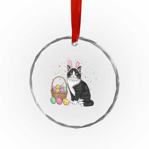 Easter Day Cat Bunny Ears Eggs Graphic Crystal Glass Ornament TS02 Print Your Wear