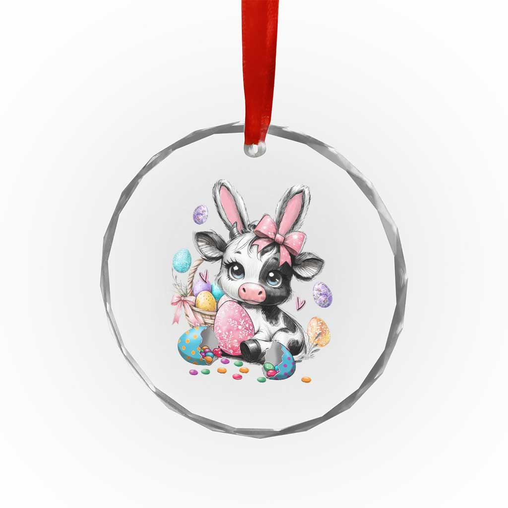 Easter Day Cow Crystal Glass Ornament Cute Cow Bunny Heifer TS10 Print Your Wear