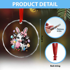 Easter Day Cow Crystal Glass Ornament Cute Cow Bunny Heifer TS10 Print Your Wear
