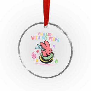 Easter Day Crystal Glass Ornament Chillin With My Peeps Bunnies TS10 Print Your Wear