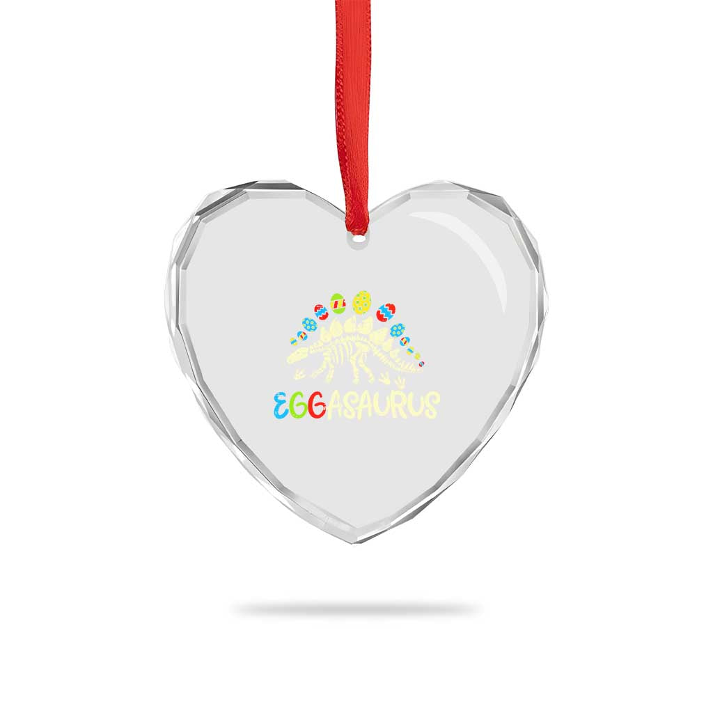 Easter Dinosaur Heart Crystal Glass Ornament Kids Eggasaurus Easter Stegosaurus Dino Toddler Boys TS10 Print Your Wear