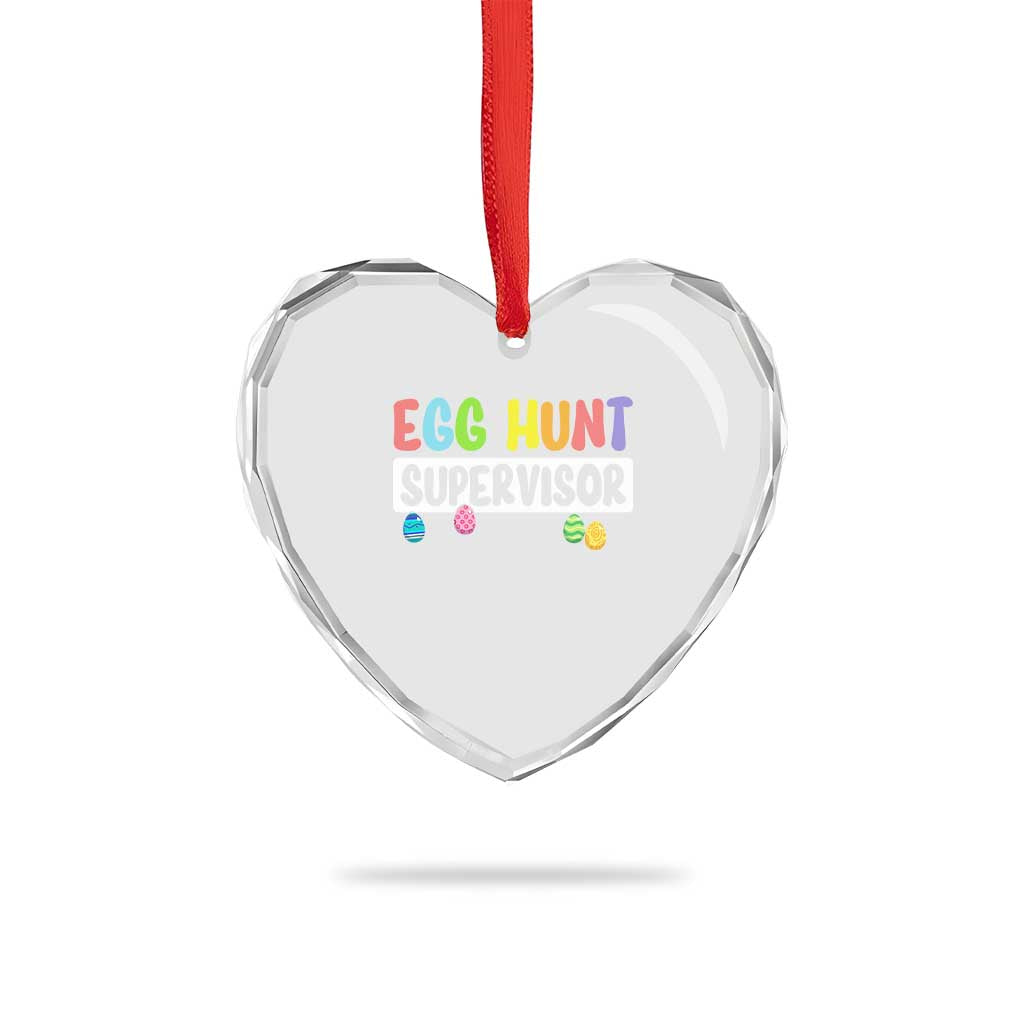 Easter Egg Hunt Supervisor Heart Crystal Glass Ornament Funny Mom Dad TS10 Print Your Wear