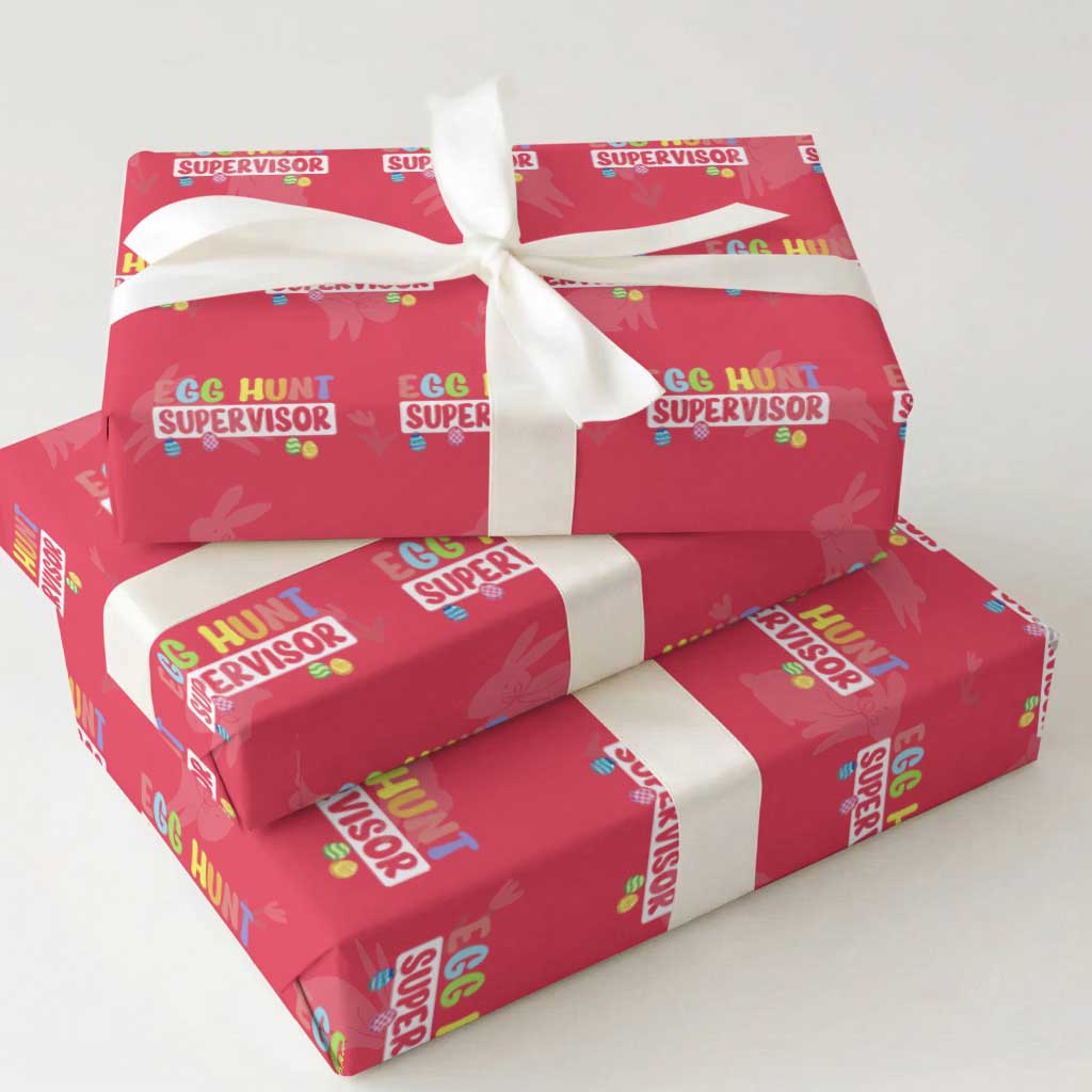 Easter Egg Hunt Supervisor Wrapping Paper Roll Funny Mom Dad TS10 Red Print Your Wear