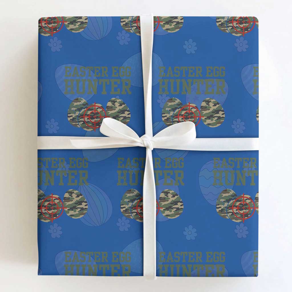 Easter Egg Hunter Wrapping Paper Roll Camo Funny Hunting TS10 Royal Blue Print Your Wear
