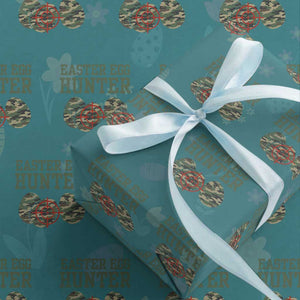 Easter Egg Hunter Wrapping Paper Roll Camo Funny Hunting TS10 Teal Print Your Wear