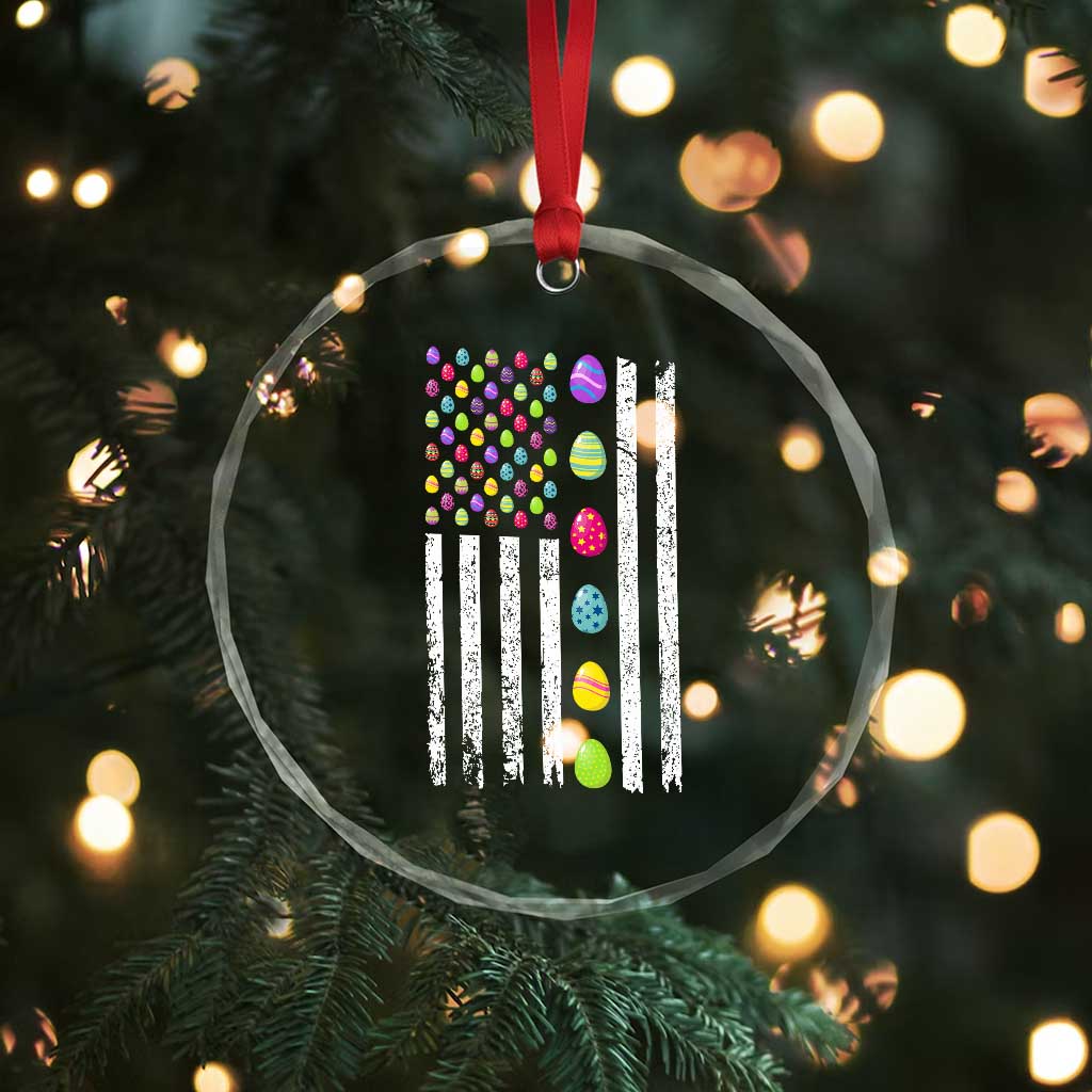 Easter Eggs American Flag Patriotic Crystal Glass Ornament Happy Easter Day TS02 Print Your Wear