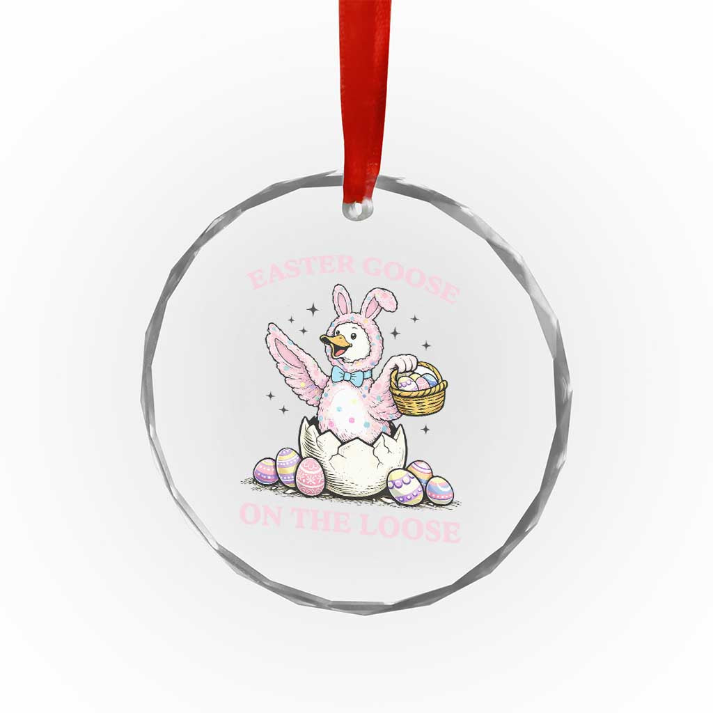 Easter Goose On The Loose Crystal Glass Ornament Funny Easter Egg Hunt Gift TS12 Print Your Wear