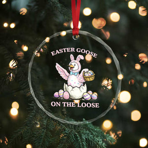 Easter Goose On The Loose Crystal Glass Ornament Funny Easter Egg Hunt Gift TS12 Print Your Wear