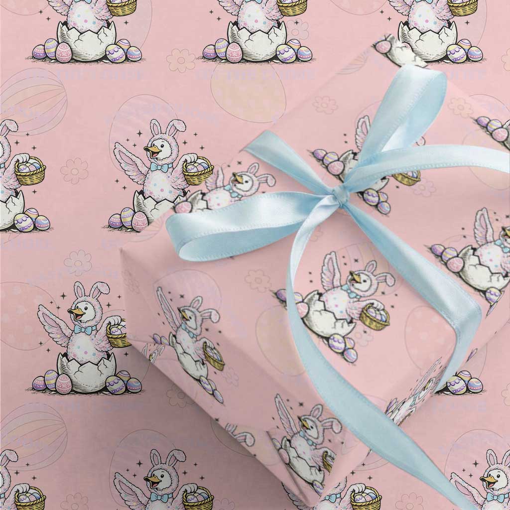 Easter Goose On The Loose Wrapping Paper Roll Funny Easter Egg Hunt Gift TS12 Light Pink Print Your Wear