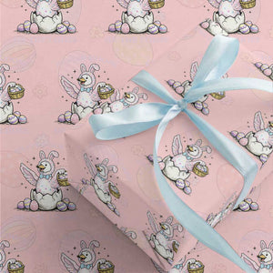 Easter Goose On The Loose Wrapping Paper Roll Funny Easter Egg Hunt Gift TS12 Light Pink Print Your Wear