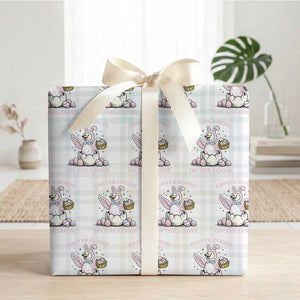 Easter Goose On The Loose Wrapping Paper Roll Funny Easter Egg Hunt Gift TS12 White Plaid Print Your Wear