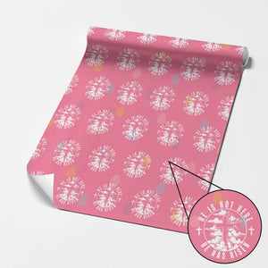 Easter Jesus Has Risen Wrapping Paper Roll Christian Bible Verse Graphic Cross 90s Style TS10 Pink Print Your Wear