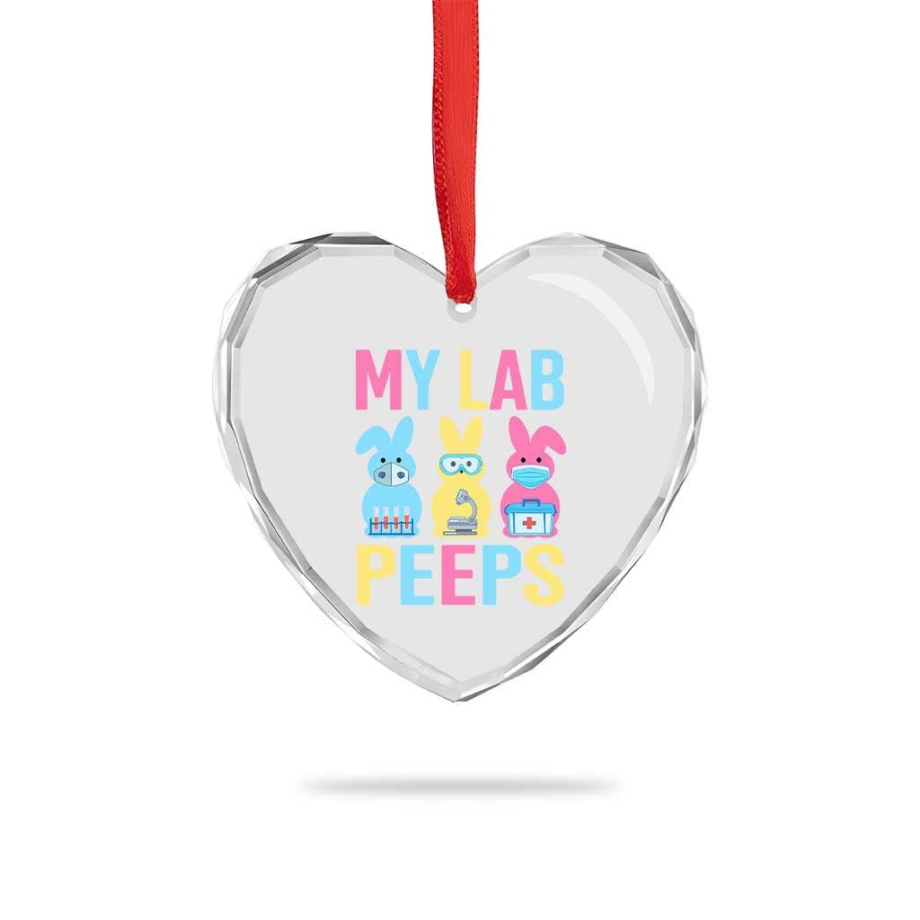 Easter Lab Tech Heart Crystal Glass Ornament Cute Bunny My Lab Peeps TS10 Print Your Wear