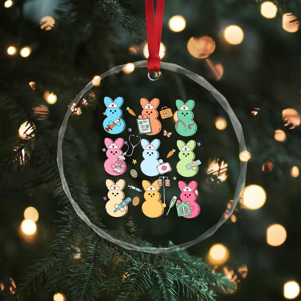 Easter Nurse Bunny Crystal Glass Ornament Funny Nursing Easter Spring Nurse Gift TS10 Print Your Wear