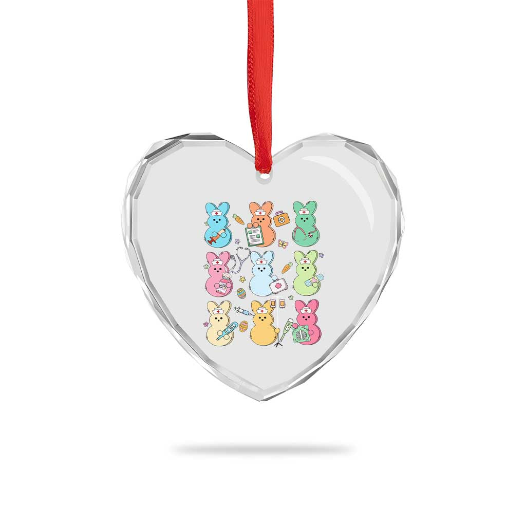 Easter Nurse Bunny Heart Crystal Glass Ornament Funny Nursing Easter Spring Nurse Gift TS10 Print Your Wear