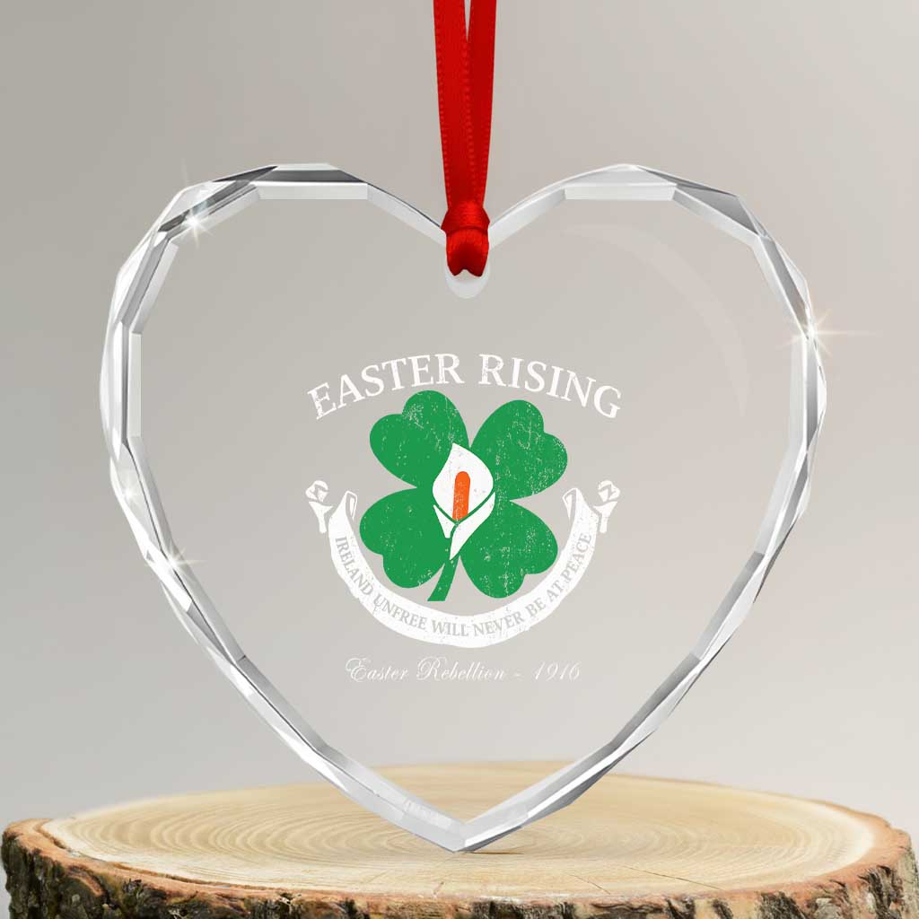 Easter Rising Heart Crystal Glass Ornament Ireland Unfree Will Never Be At Peace 1916 Irish Rebellions TS11 Transparent Glass 3'' Heart Print Your Wear