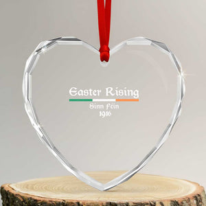 Easter Rising Sinn Fein 1916 Heart Crystal Glass Ornament Irish War Of Independence TS11 Transparent Glass 3'' Heart Print Your Wear