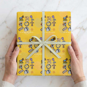 Easter Story Wrapping Paper Roll He is Risen Let Me Tell You A Story Christian TS10 Yellow Print Your Wear