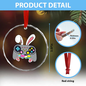 Easter Video Game Crystal Glass Ornament Bunny Eggs Gaming Gamer TS10 Print Your Wear