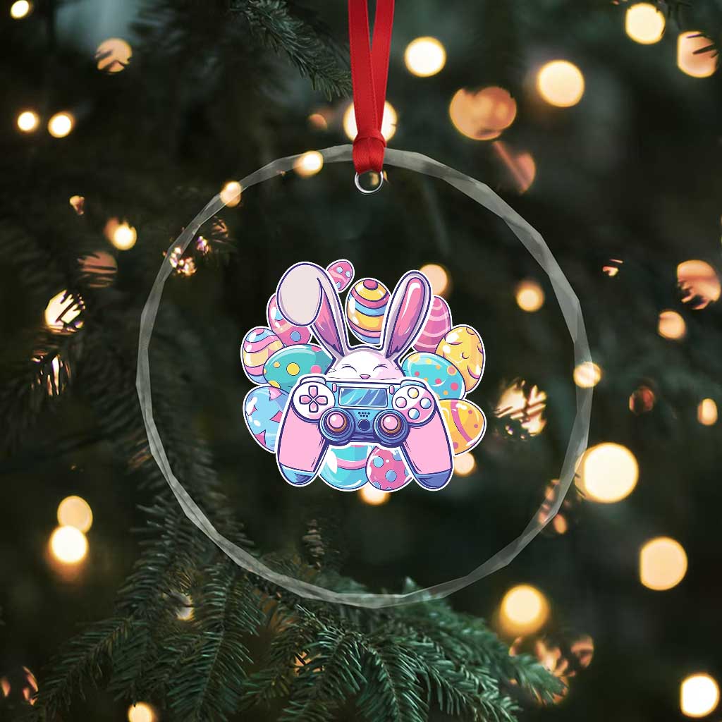 Easter Video Game Crystal Glass Ornament Cute Bunny Eggs Gaming Gamer TS10 Print Your Wear
