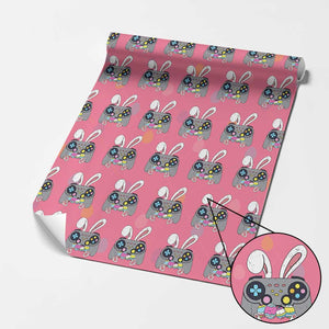 Easter Video Game Wrapping Paper Roll Bunny Eggs Gaming Gamer TS10 Pink Print Your Wear