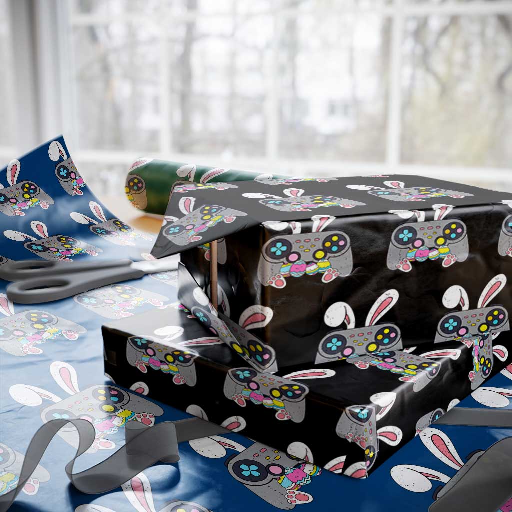 Easter Video Game Wrapping Paper Roll Bunny Eggs Gaming Gamer TS10 Black Print Your Wear