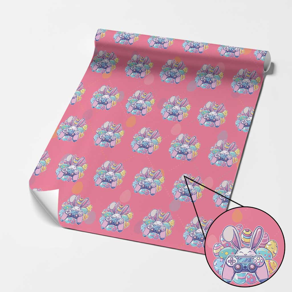 Easter Video Game Wrapping Paper Roll Cute Bunny Eggs Gaming Gamer TS10 Pink Print Your Wear