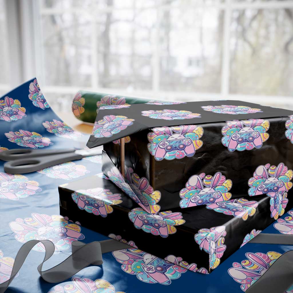 Easter Video Game Wrapping Paper Roll Cute Bunny Eggs Gaming Gamer TS10 Black Print Your Wear