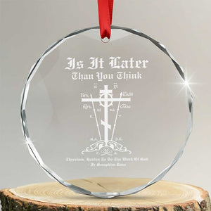 Eastern Orthodox Christian Seraphim Rose Crystal Glass Ornament Is It Rather Than You Think Russian Cavalry Cross TS11 Transparent Glass 3'' Circle Print Your Wear