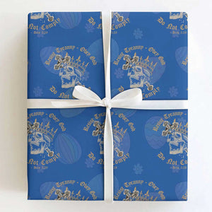 Eastern Orthodox Christian Wrapping Paper Roll Resist Tyranny Obey God Do Not Comply Skull TS11 Royal Blue Print Your Wear