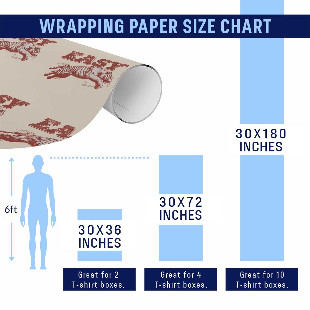 Easy Tiger Wrapping Paper Roll Vintage Distressed Tiger Trendy Grunge Indie Boho TS11 Print Your Wear
