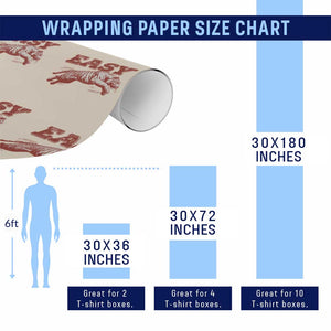 Easy Tiger Wrapping Paper Roll Vintage Distressed Tiger Trendy Grunge Indie Boho TS11 Print Your Wear