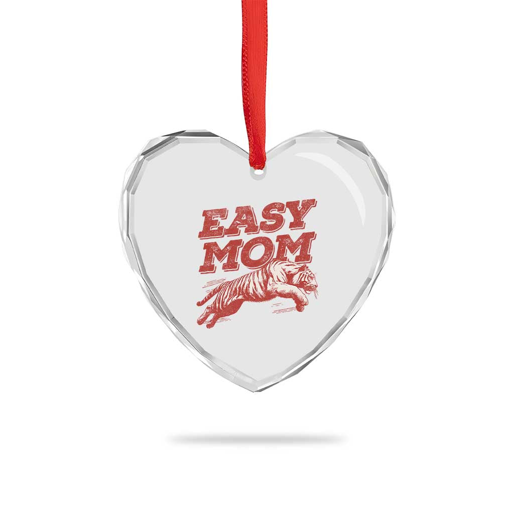 Easy Tiger Mom Heart Crystal Glass Ornament Vintage Boho Distressed Aesthetic Mother's Day Gifts TS11 Print Your Wear