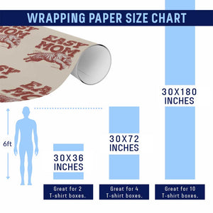Easy Tiger Mom Wrapping Paper Roll Vintage Boho Distressed Aesthetic Mother's Day Gifts TS11 Print Your Wear