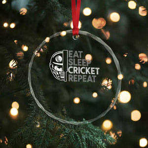 Eat Sleep Cricket Repeat Crystal Glass Ornament Retro Vintage Cricket Gifts TS10 Print Your Wear