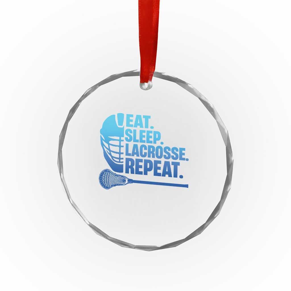 Eat Sleep Lacrosse Repeat Crystal Glass Ornament Funny Lax Lover Player TS10 Print Your Wear