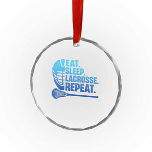 Eat Sleep Lacrosse Repeat Crystal Glass Ornament Funny Lax Lover Player TS10 Print Your Wear