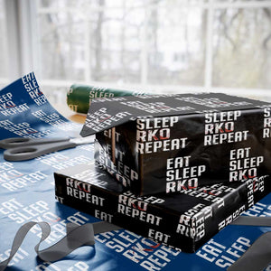 Eat Sleep RKO Repeat Wrapping Paper Roll Blood Stained TS11 Black Print Your Wear