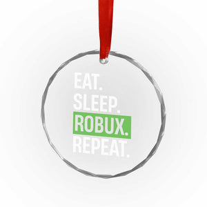 Eat Sleep Roblox Repeat Crystal Glass Ornament Funny Video Game Lovers Gamers