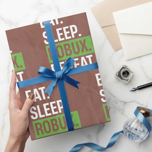 Eat Sleep Roblox Repeat Wrapping Paper Roll Funny Video Game Lovers Gamers