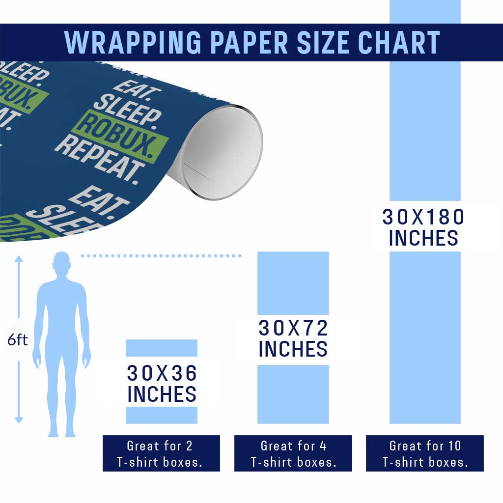 Eat Sleep Roblox Repeat Wrapping Paper Roll Funny Video Game Lovers Gamers