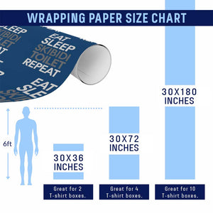 Eat Sleep Skibidi Toilet Repeat Wrapping Paper Roll Funny Gen Alpha Slang TS02 Print Your Wear